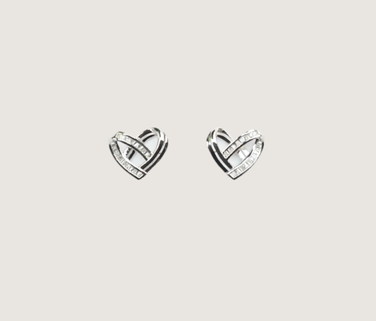 Intertwined Hearts of Radiance Stud Earrings