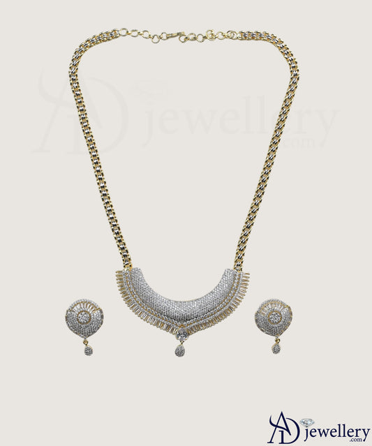 ADjewellery Rhodium Plated CZ (Cubic Zirconia) Celestial Bloom Diamond Set