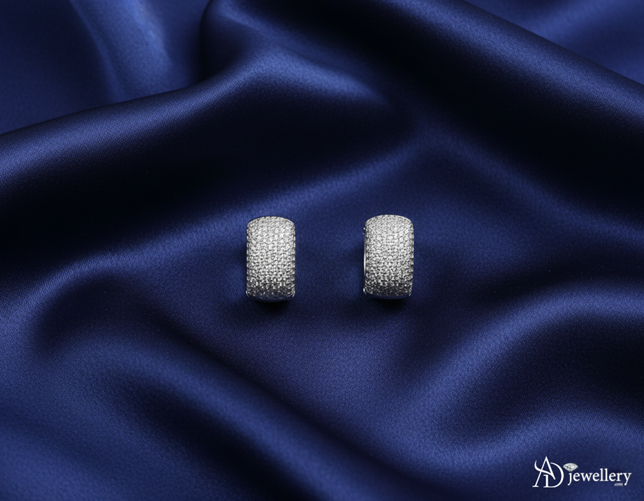 Sparkle Pave Hoop Earrings