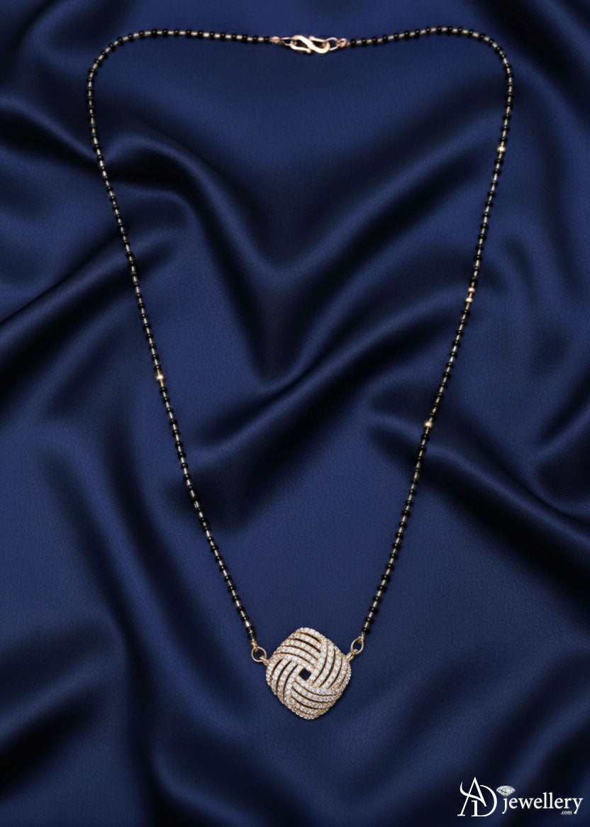 Zuri Intertwined Diamond Pendant Mangalsutra