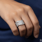 Glimmering Cascade Diamond Statement Ring