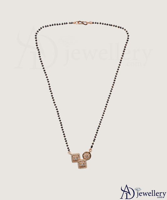 Geometric Glam Diamond Pendant Mangalsutra