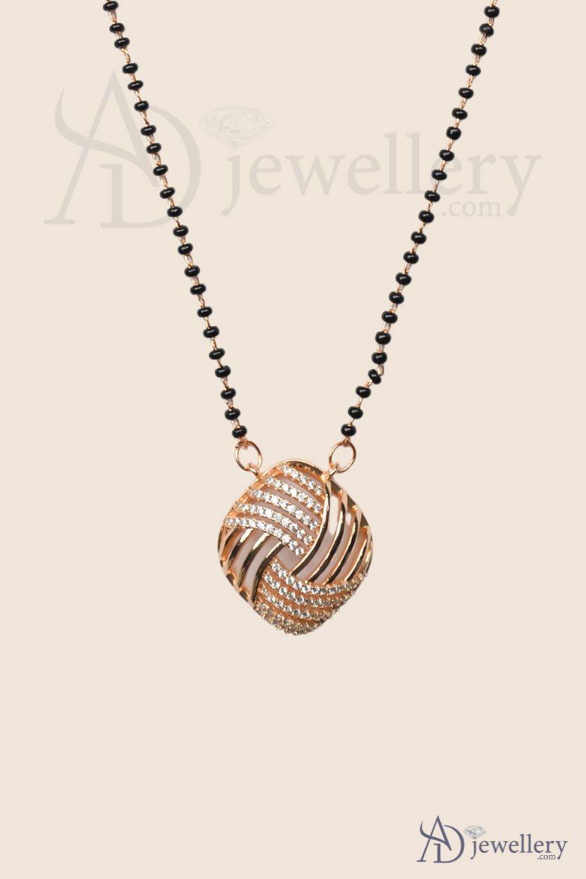 Zuri Intertwined Diamond Pendant Mangalsutra