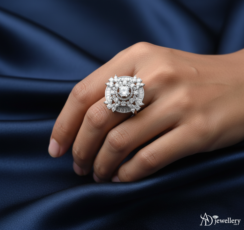 Art Deco Blossom Ring