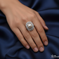 Cosmic Swirl Pearl Ring