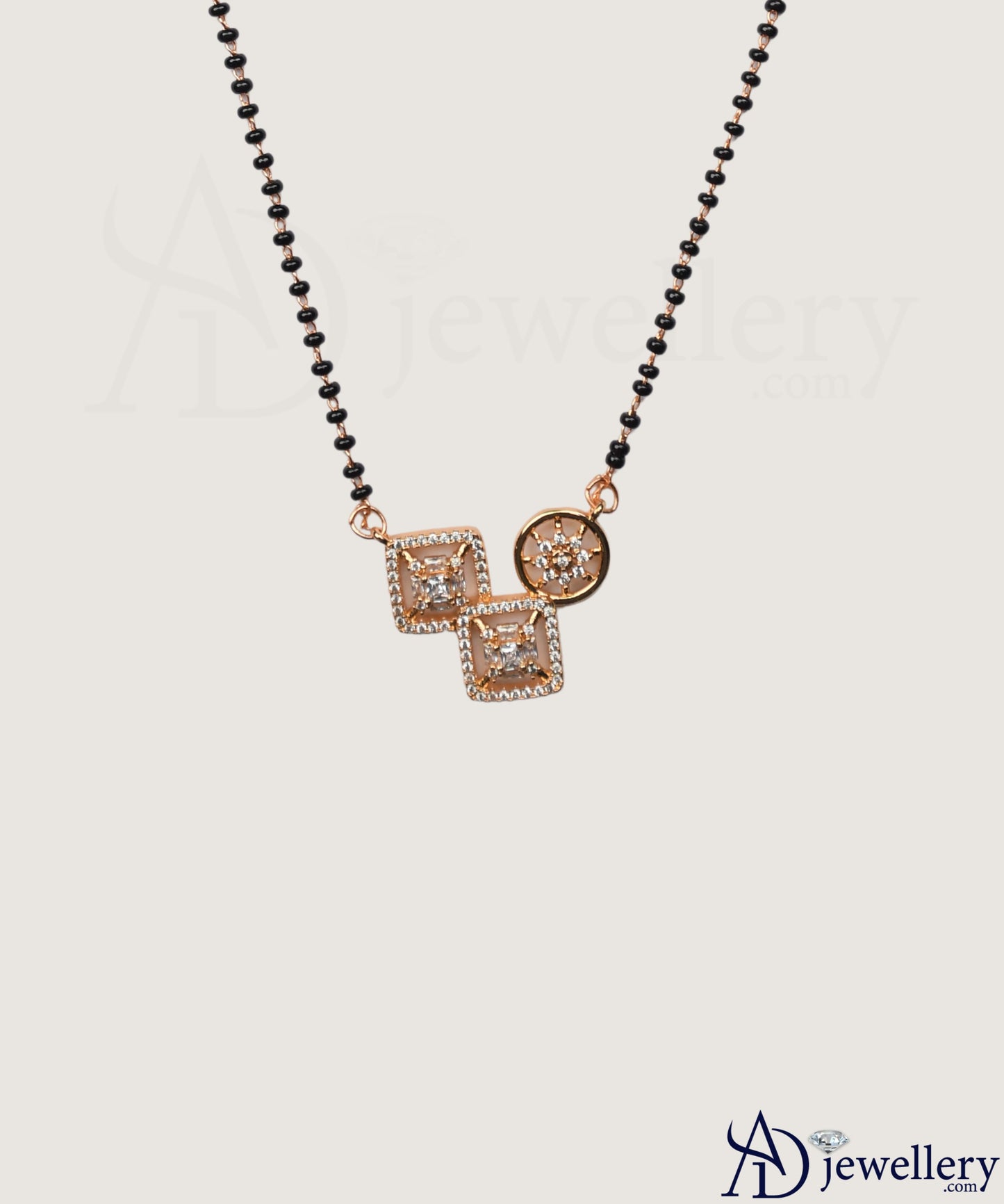 Geometric Glam Diamond Pendant Mangalsutra