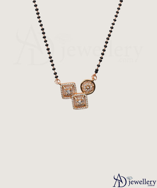 Geometric Glam Diamond Pendant Mangalsutra