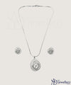 Celestial Vortex Diamond Pendant and Stud Set