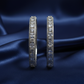 ADjewellery Rhodium Plated CZ (Cubic Zirconia) Empress Square-Cut Bangle Set