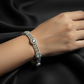 Ensemble de bracelets joncs Stellar Band plaqués rhodium et sertis de zircone cubique (CZ) ADjewellery