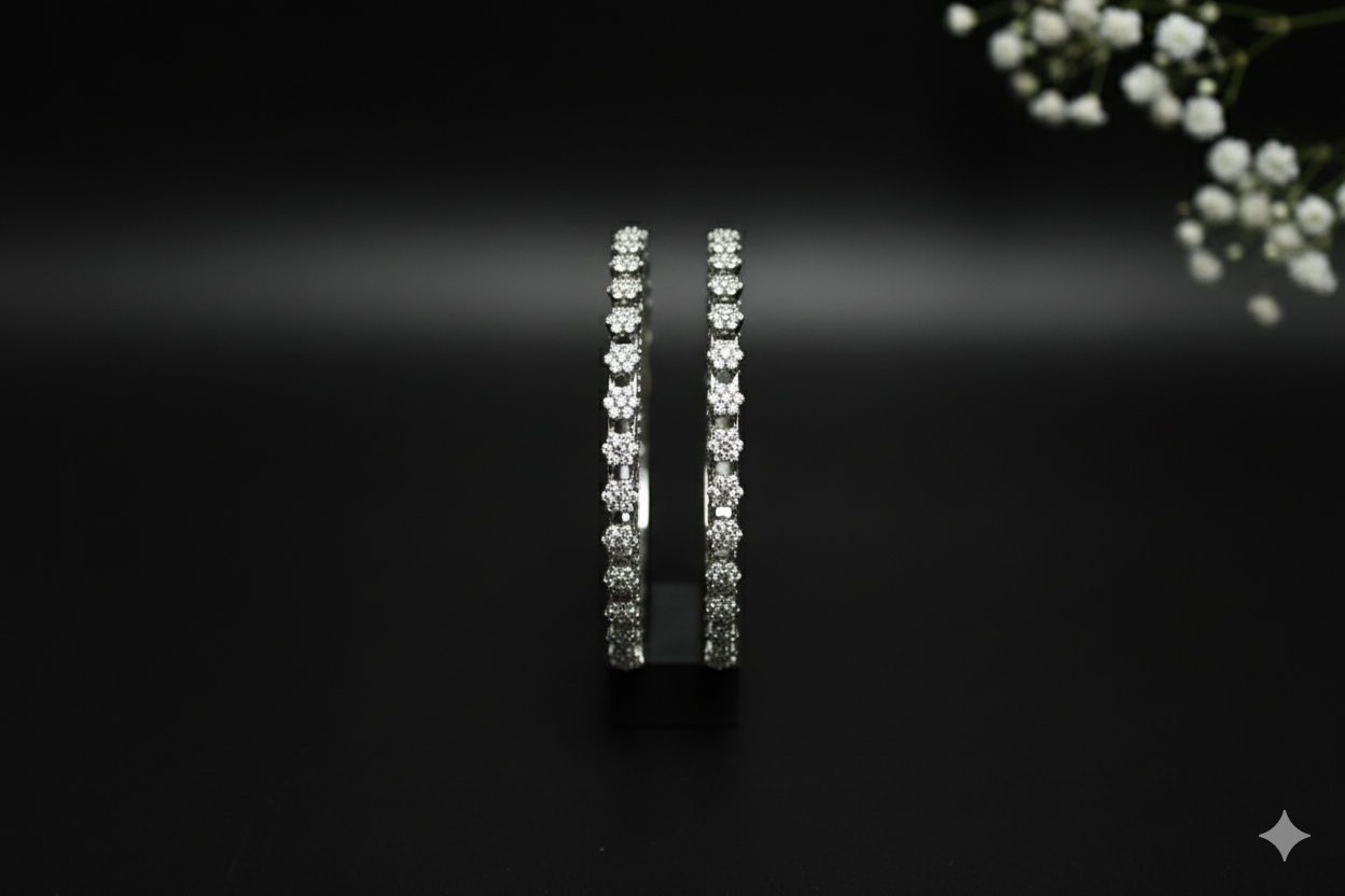 Ensemble de bracelets Eternal Line ADjewellery plaqués rhodium et sertis de zircone cubique