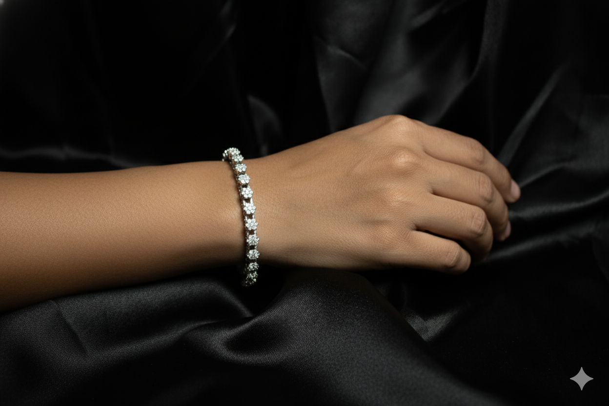 Ensemble de bracelets Eternal Line ADjewellery plaqués rhodium et sertis de zircone cubique
