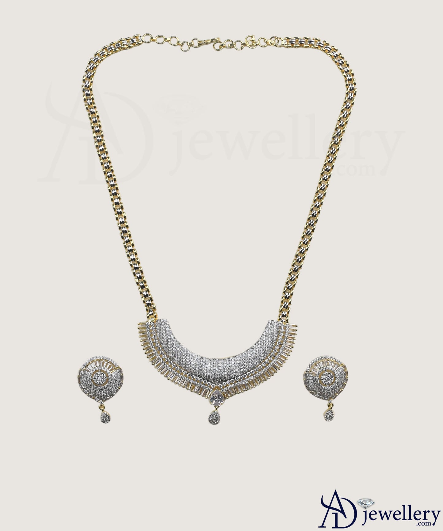 ADjewellery Rhodium Plated CZ (Cubic Zirconia) Celestial Bloom Diamond Set