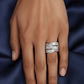 Multi-Row Criss-Cross Diamond Ring