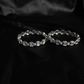 ADjewellery Rhodium Plated CZ (Cubic Zirconia) Blush Monarch Bangle Set