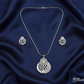 Aurora Pave Pendant and Stud Set