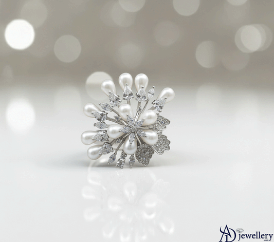 Celestial Pearl Starburst Ring