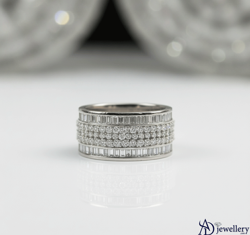 Multi-Tiered Diamond Cocktail Ring