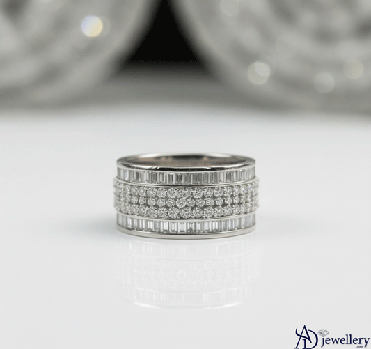 Multi-Tiered Diamond Cocktail Ring