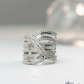 Multi-Row Criss-Cross Diamond Ring