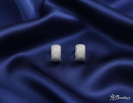 Sparkle Pave Hoop Earrings