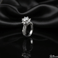 Starburst Flower Diamond Engagement Ring