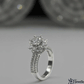 Starburst Flower Diamond Engagement Ring
