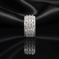 Three-Row Pave Diamond Ring