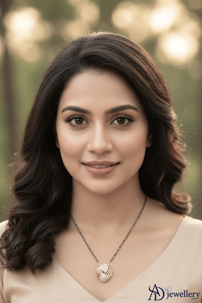 Zuri Intertwined Diamond Pendant Mangalsutra